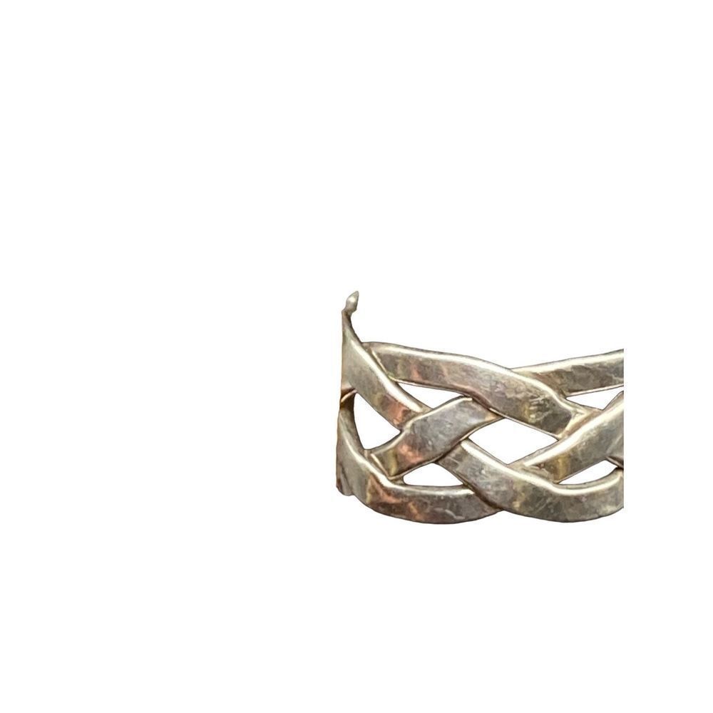 Sterling Silver 925 Open Weave Celtic Knot Ring - Wedding Band size 7.5 - Picture 3 of 11
